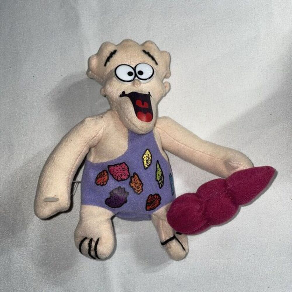 Warheads Candy Wally Dude Caveman Plush Toy Mascot With Secret Pouch Pocket Back
